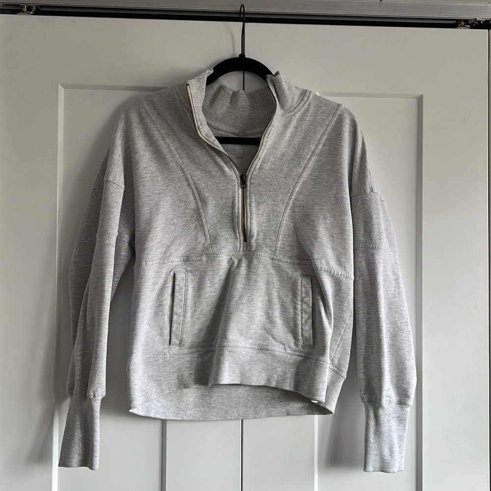 Free people quarter zip sweatshirt